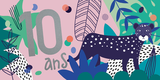 [CD 014] CD 014 - Carte d'anniversaire 10 ans (fille)