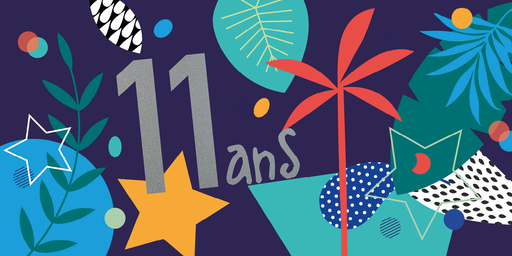 [CD 850] CD 850 - Carte d'anniversaire 11 ans