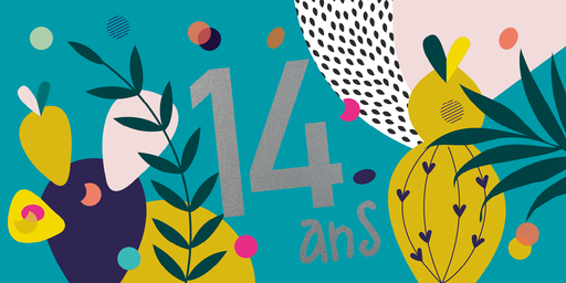 [CD 853] CD 853 - Carte d'anniversaire 14 ans