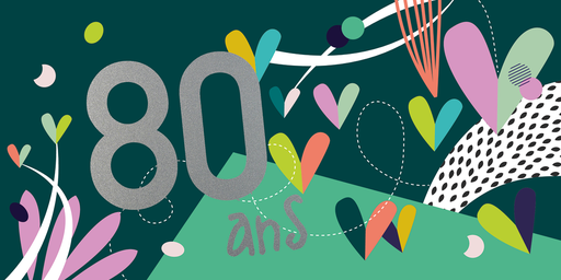 [CD 864] CD 864 - Carte d'anniversaire 80 ans
