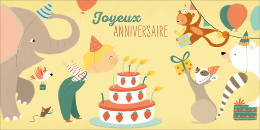 [CD 173] CD 173 Alice de Page pano double "Joyeux anniversaire"