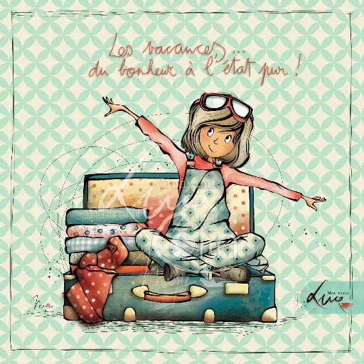 [CS 1009] CS 1009 - Carte Mon Amie Luce "Les vacances du bonheur…"