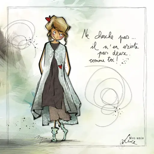 [CS 705] CS 705 - Carte Mon Amie Luce "Pas deux comme toi"