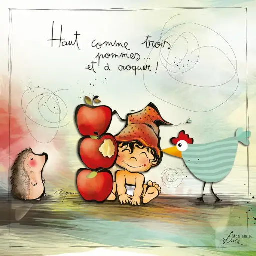 [CS 763] CS 763 - Carte Mon Amie Luce "Haut comme trois pommes"