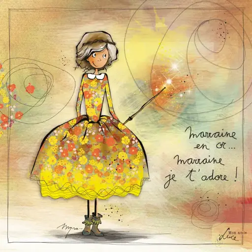 [CS 764] CS 764 - Carte Mon Amie Luce "Une marraine en or"