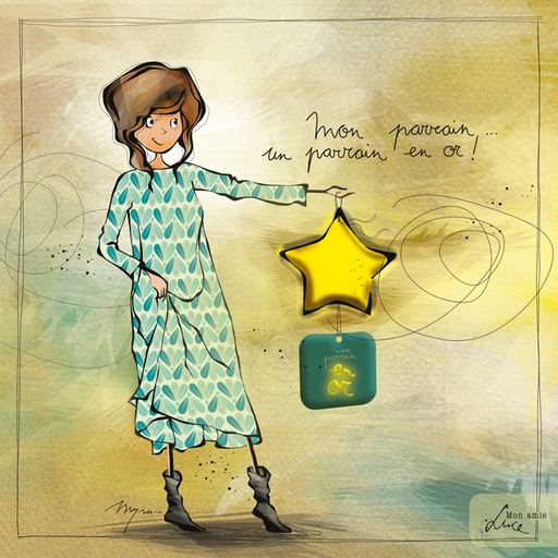 [CS 765] CS 765 - Carte Mon Amie Luce "Un parrain en or"