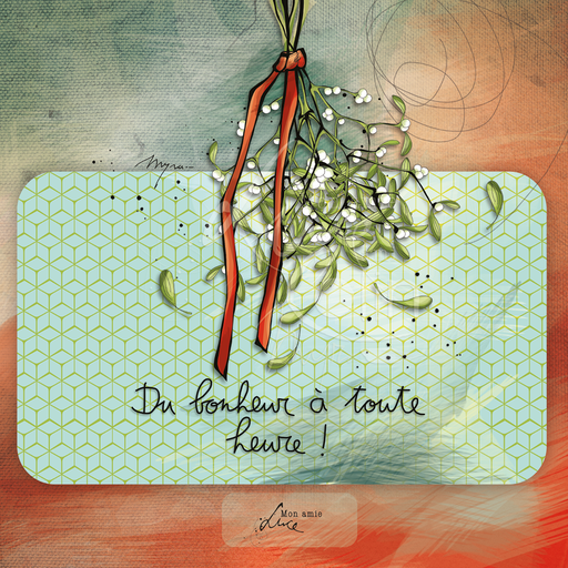 [CS 777] CS 777 - Carte de voeux Mon Amie Luce "Du bonheur à  toute heure"