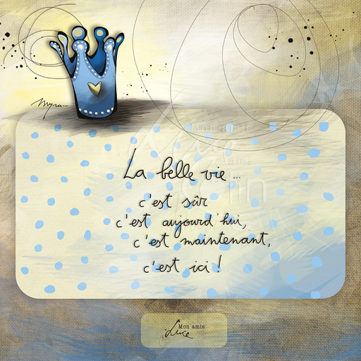 [CS 778] CS 778 - Carte de voeux Mon Amie Luce "La belle vie"