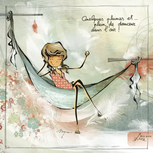 [CS 788] CS 788 - Carte Mon Amie Luce "Quelques plumes"