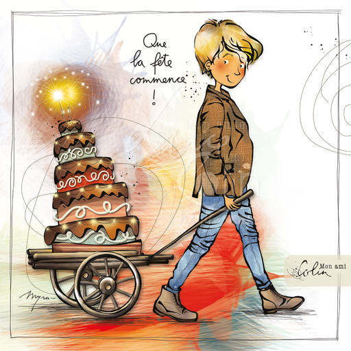 [CS 897] CS 897 - Carte Mon Ami Colin " Que la fête commence"