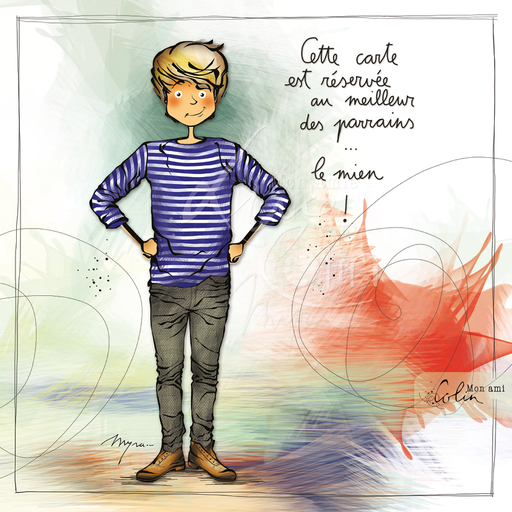 [CS 900] CS 900 - Carte Mon Ami Colin "Meilleur des parrains"