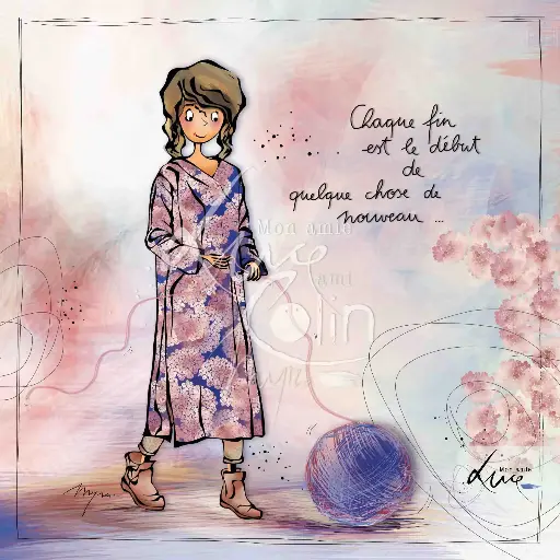 [CS 971] CS 971 - Carte Mon Amie Luce " Chaque fin est le début"