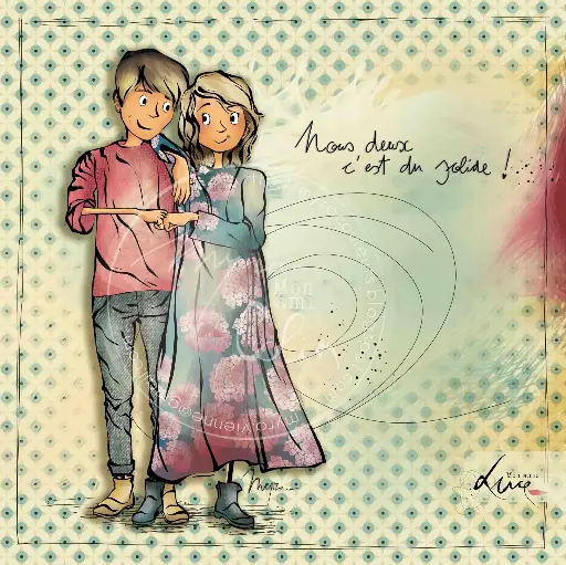 [CS 979] CS 979 - Carte Mon Amie Luce " Nous deux c'est du solide"