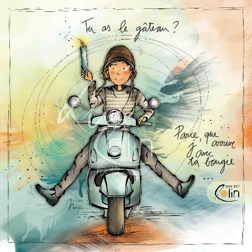 [CS 980] CS 980 - Carte Mon Amie Luce " Tu as le gâteau?"