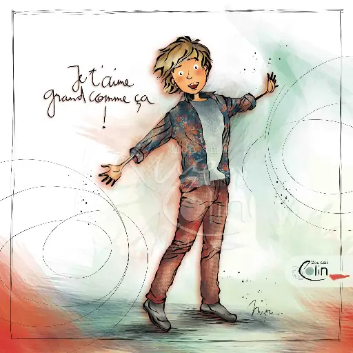 [CS 991] CS 991 - Carte Mon Ami Colin "Je t'aime grand comme ça"
