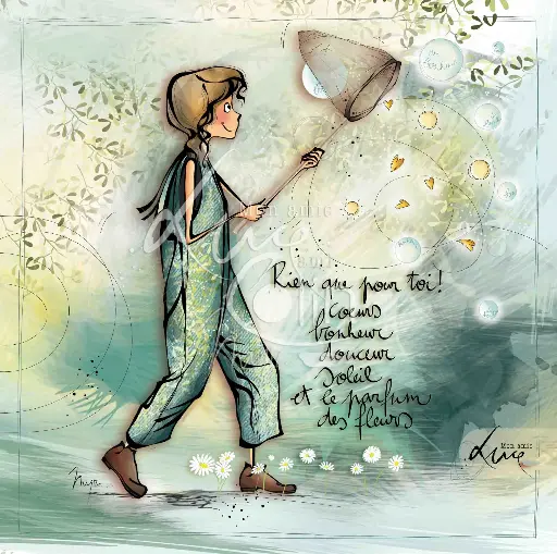 [CS 993] CS 993 - Carte Mon Amie Luce "Rien que pour toi! Cœurs, bonheur,…"