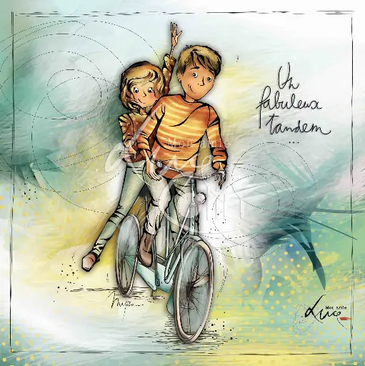 [CS 994] CS 994 - Carte Mon Amie Luce "Un fabuleux tandem"