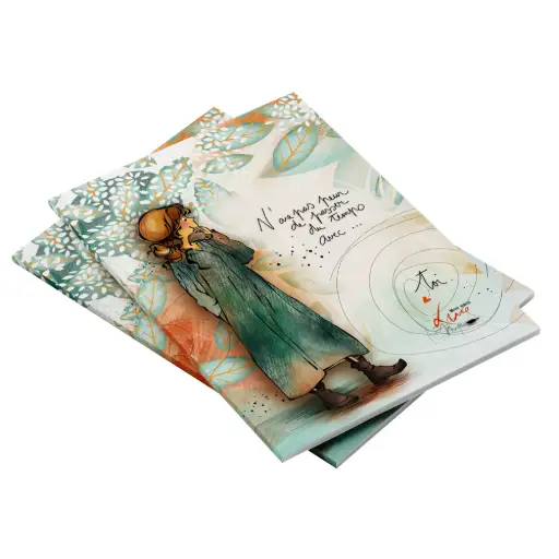 [CAR 880] Carnet 10x15  Mon Amie Luce "N'aie pas peur de passer du temps avec toi"