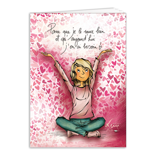 [CAR 882] Carnet 10x15 Mon Amie Luce "Parce que je le vaux bien"