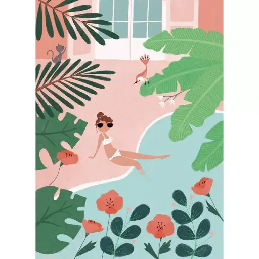 [CS 986] CS 986 Alice de Page Collection Floral "Piscine"