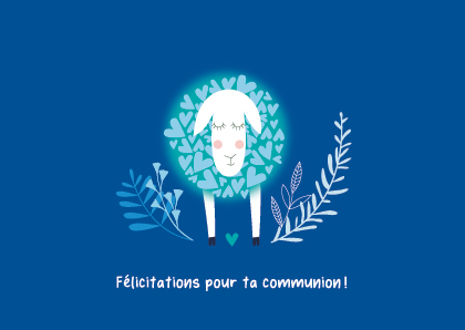 [CS 1084] CS 1084 Artlequin "Félicitations pour ta communion" agneau