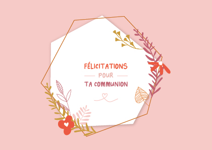 [CS 1082] CS 1082 Artlequin "Félicitations pour ta communion" couronne
