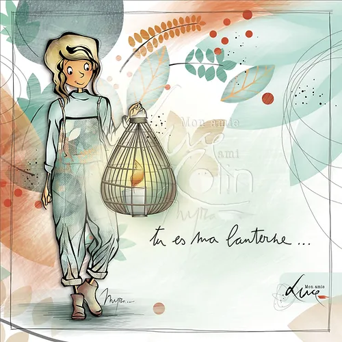 [CS 941] CS 941 - Carte Mon Amie Luce "Tu es ma lanterne"
