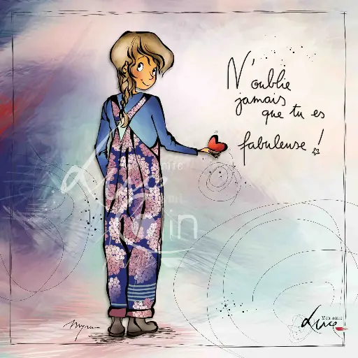 [CS 947] CS 947 - Carte Mon Amie Luce "N'oublie jamais" Mon Amie Luce