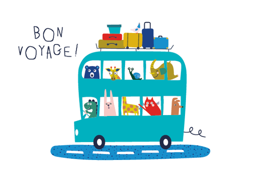 [CS 1025] CS 1025 Carte Artlequin 10x15 "Bon voyage" CS 1025