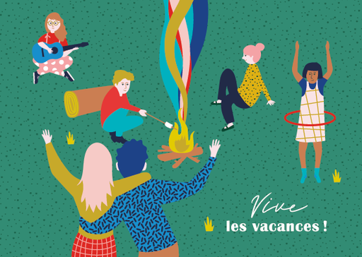 [CS 1021] CS 1021 Carte Artlequin 10x15 "Vive les vacances" CS 1021