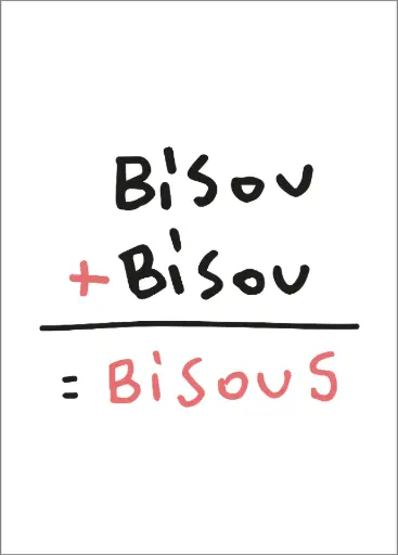[CS 1171] Emi Garoy carte simple Bisou+Bisou