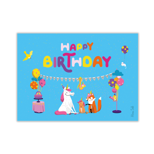 [CS 1070] CS 1070 Aline Selli "Bon anniversaire" licornes