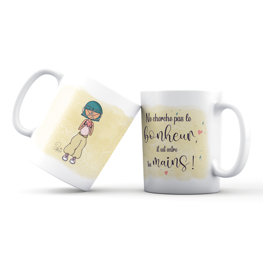 [MUG 953] MUG 953 Popie Mug "Ne cherche pas le bonheur"