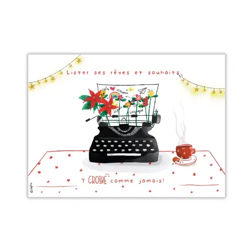 [CS 1136] CS 1136 Valentine Iokem Carte de Noël H "Lister ses rêves"