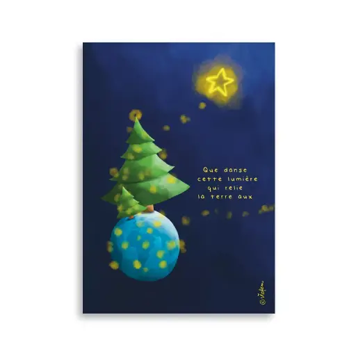 [CS 1140] CS 1140 Valentine Iokem Carte de Noël  "Que danse cette lumière"