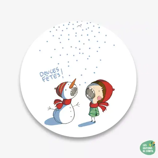 [CR 026] CR 026 EMI boule "Douce fêtes bonhom de neige"