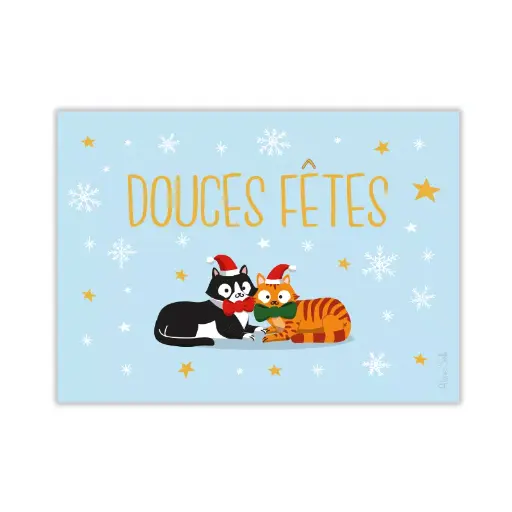 [CS 1127] CS 1127 Aline Selli Carte de Noël  H Chats