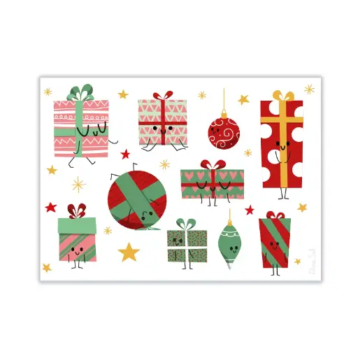 [CS 1125] CS 1125 Aline Selli Carte de Noël  V Cadeaux