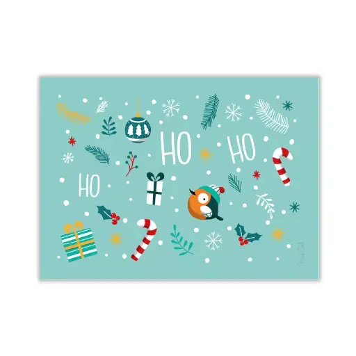 [CS 1126] CS 1126 Aline Selli Carte de Noël  V Hohoho