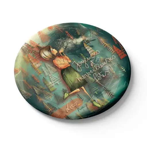 [MGN 016] MGN 016 - Magnet "Joyeuses et merveilleuses fêtes" - Mon Amie Luce