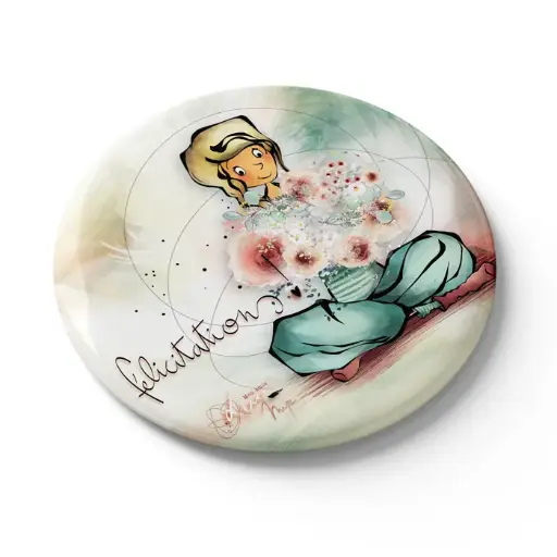 [MGN 025] Mon Amie Luce magnet "Félicitations"