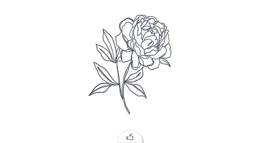 [SIBR20] Tattoo Pivoine noire