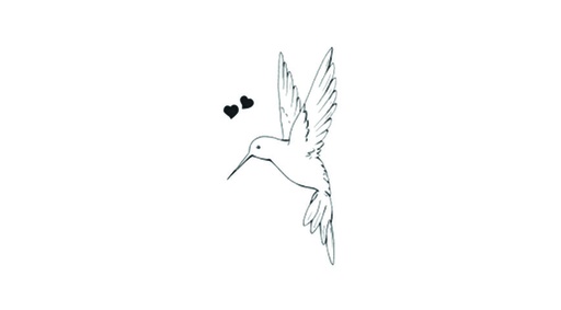 [SIBB15] Tattoo Colibri cœurs