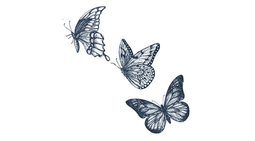 [SIBB14] Tattoo trio de papillons