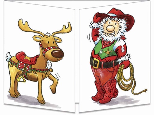 [CT 135] CT 135 Carte Cache-Cache "Le Père Noël cowboy"