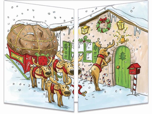 [CT 137] CT 137 Carte Cache-Cache "Le Père Noël dans le bain"