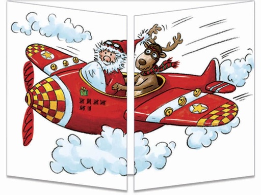 [CT 129] CT 129 Carte Cache-Cache "Le Père Noël parachutiste"