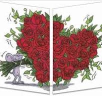 [CT 089] Carte Cache-Cache "Le bouquet de roses"