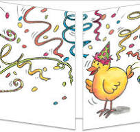 [CT 103] CT 103 Carte Cache-Cache "Le poussin et les cotillons"