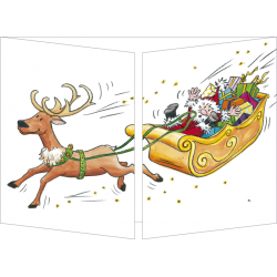 [CT 113] CT 113 Carte Cache-Cache "Le renne du père Noël est amoureux"